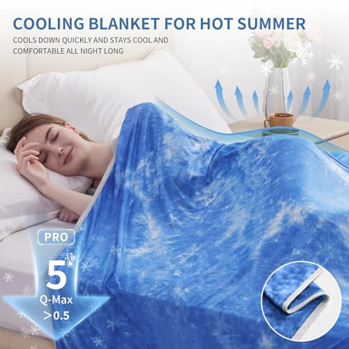 Image of Guohaoi Cooling Blanket for Hot Sleepers and Night Sweats 60 inchx90 inch Full Size