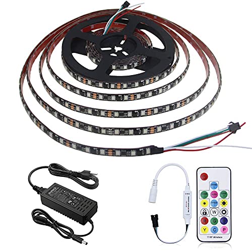Tira LED RGB ALITOVE WS2811 5m 300 LEDs IP65 con control miniatura 1