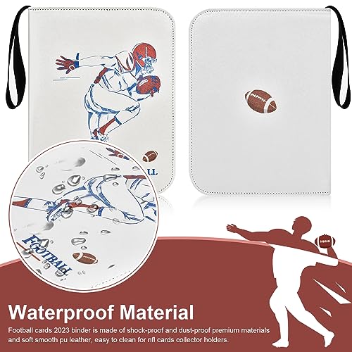 Football Baseball Card Binder, Football Soccer Cards 2022-2023 Trading Card Sleeves Holder Album For Nfl, 440 Pockets Sports Card Display Storage Protectors Collectors For Tcg Card (Folder Only) - White #TOP3