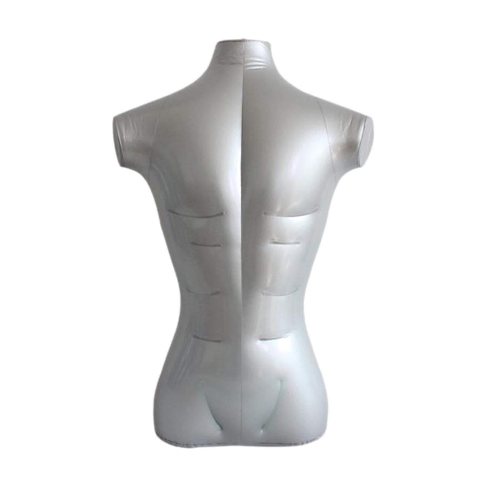 Harilla Manichino per la parte superiore del corpo, modello espositivo in PVC per magliette e sciarpe, Uomo Mezzo Busto