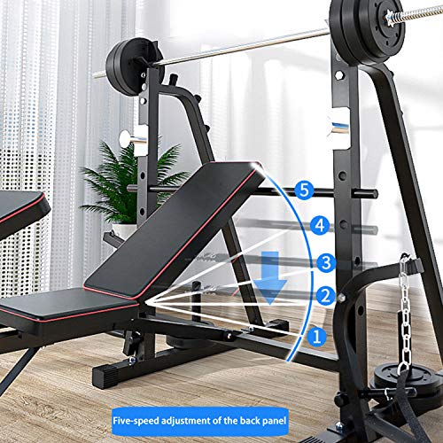 aiyu Adjustable Weight Bench with Squat Rack, Leg Extension, Preacher Curl, Utility Weight Bench for Full Body Workout-Multi-Purpose Foldable for Home Gym - Home Fitness Guru aiyu Adjustable Weight Bench with Squat Rack, Leg Extension, Preacher Curl, Utility Weight Bench for Full Body Workout-Multi-Purpose Foldable for Home Gym - Image 7