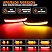 FetonAuto Dynamic Amber Red LED Side Marker Lights For Chrysler 300 2015 2016 2017 2018 2019 2020 2021 2022 2023 Front Rear Bumper Fender Smoked Lens Sidemarker Lamp Accessories