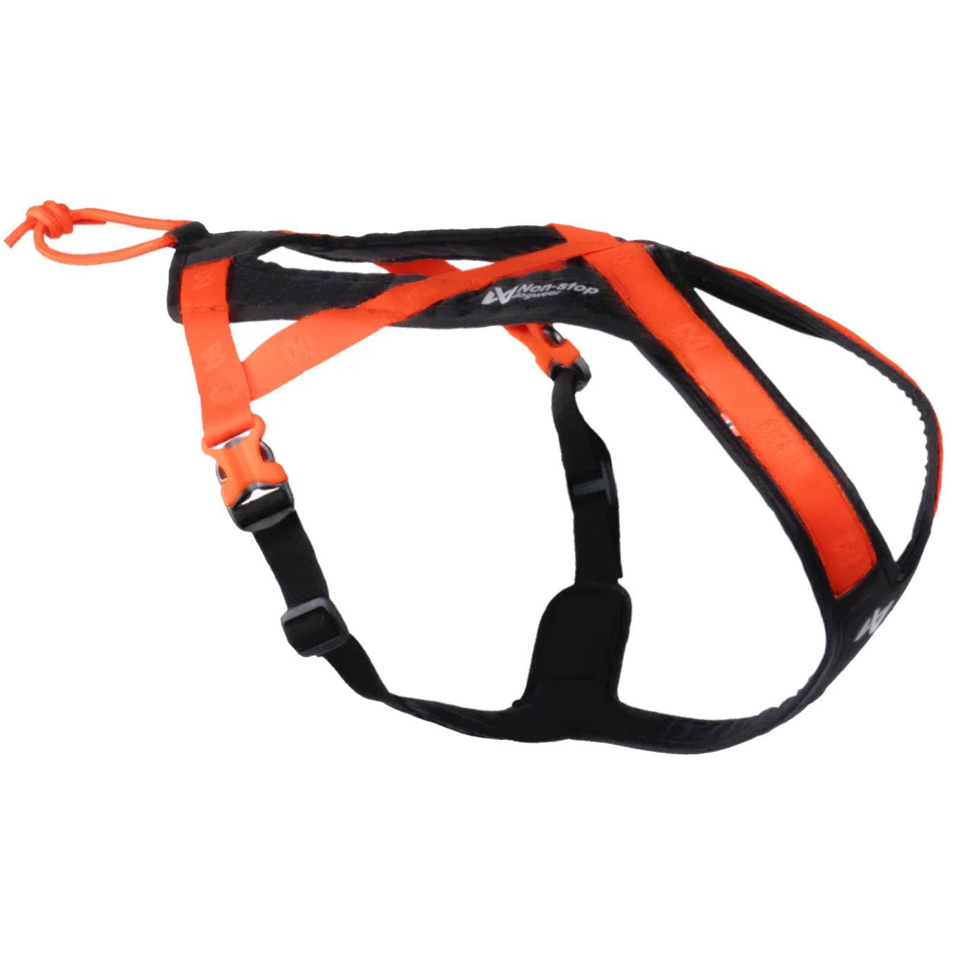 Non-Stop Dogwear Rush Harness, Black/Orange - 4