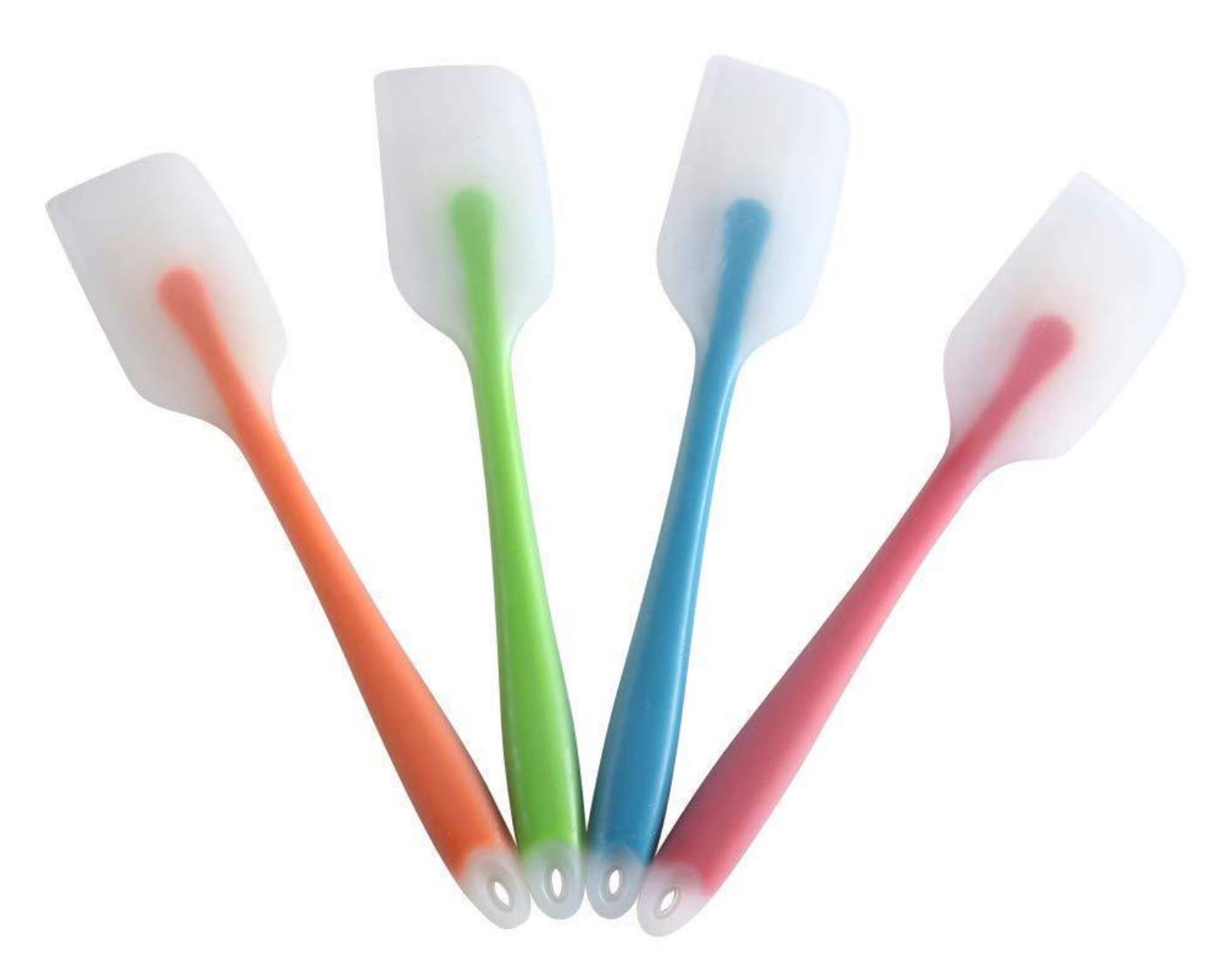 ALCIONO Silicon Spatula Pack Of 4|Silicone Spatula For Non-Stick Pan|Heat-Resistant&Food-Grade Safe|All-Purpose Cooking And Food Preparation Utensils|Mix Colors-Dimension : 11 InX2.1 InX0.5 In (B08G8GB1XQ) Amazon Price History, Amazon Price Tracker