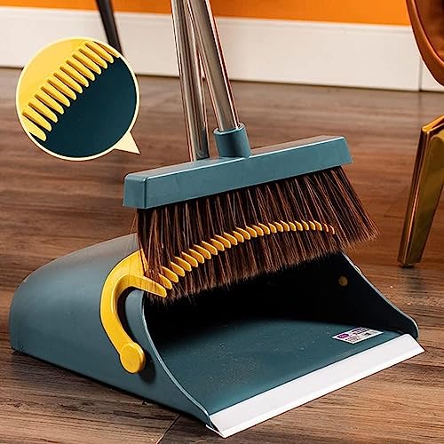 Kehrschaufel- und Besen-Set, Besen- und Kehrschaufel-Set for zu Hause, Besen mit langem Stiel und Stand-Kehrschaufel-Kombinationsset for den Einsatz auf dem Boden im Büro, in der Küche, in der Lobby ( – Bild 7