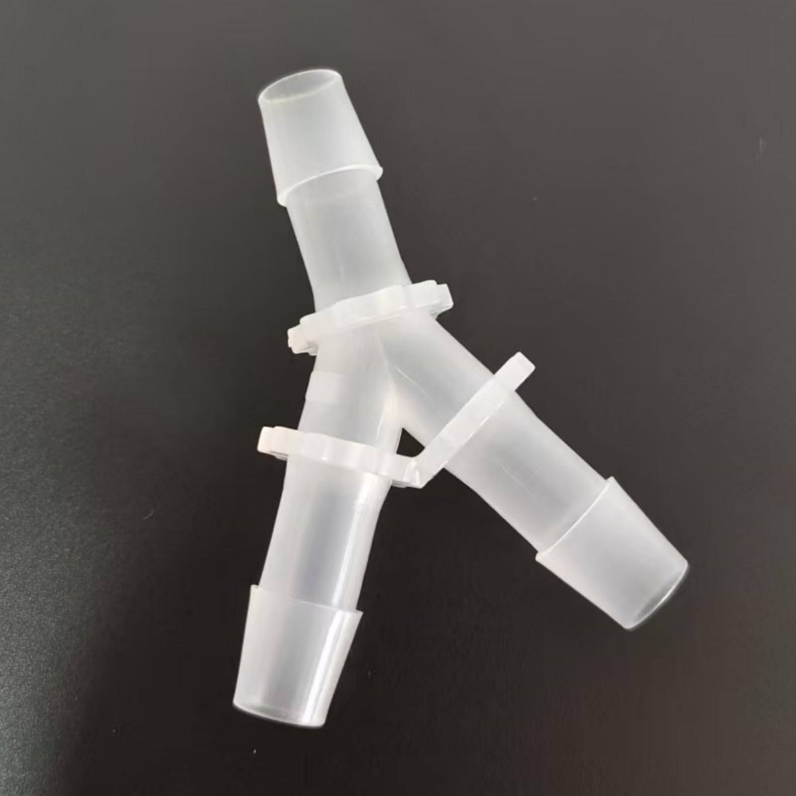 Plastikowa końcówka do węża wielokrotnego użytku typu Y — równy trójdrożny adapter do maszyn laboratoryjnych i spożywczych — 25 szt.(9.6mm 3/8inch)