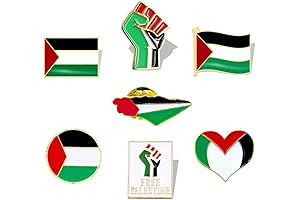 Unify and Show Your Support - 7 Pieces Palestine Flag Lapel Pin...