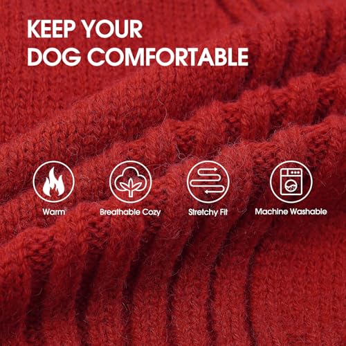Image of Great Dane Sweater,5XL Extra Large Sweater for Giant Breed Dogs in Winter | Turtleneck Cold Weather Outfit, For Senior & Short-haired Giant Dog Clothes, Elastic Pullover for Saint Bernard,Mastiff