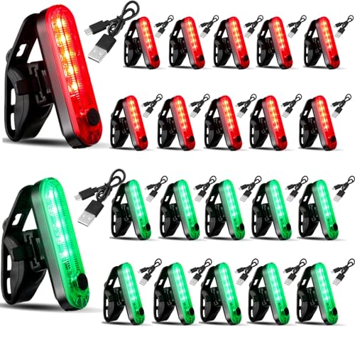 Treela 24 Pieces Kayak Navigation Lights Battery Powered Kayak Lights for Night Waterproof Boat Stern Lights Safety Paddle Board Lights LED Night Fishing Lights for Pontoon Boat, Dinghy