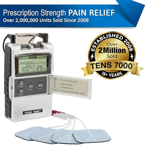 TENS 7000 Digital TENS Unit with Accessories - TENS Unit Muscle Stimulator for Back Pain Relief, General Pain Relief, Neck Pain, Sciatica Pain Relief, Nerve Pain Relief 2 TENS 7000 Digital TENS Unit with Accessories - TENS Unit Muscle Stimulator for Back Pain Relief, General Pain Relief, Neck Pain, Sciatica Pain Relief, Nerve Pain Relief