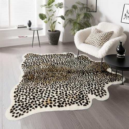 Tapete decorativo con diseño de leopardo 160x201 cm miniatura 6