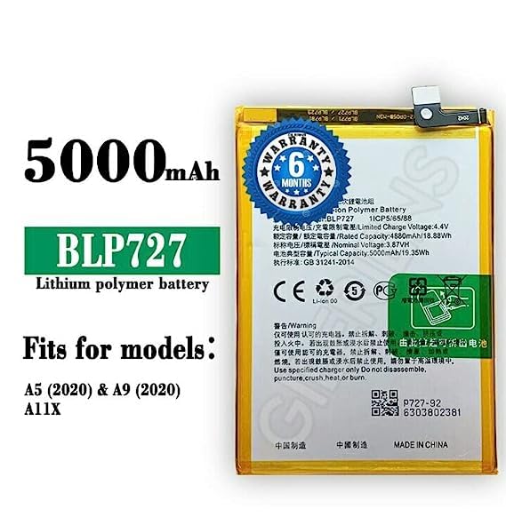 Image of Original BLP727 Battery for Oppo A5-2020 / A9-2020 CPH1931, CPH1959, CPH1937, CPH1939 Battery with 6 Month Warranty** (S00183)