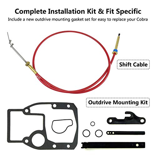 Qnbes Shift Cable Assembly Kit Fit for OMC Cobra 1986-1993 987661 by Qnbes - Image 3
