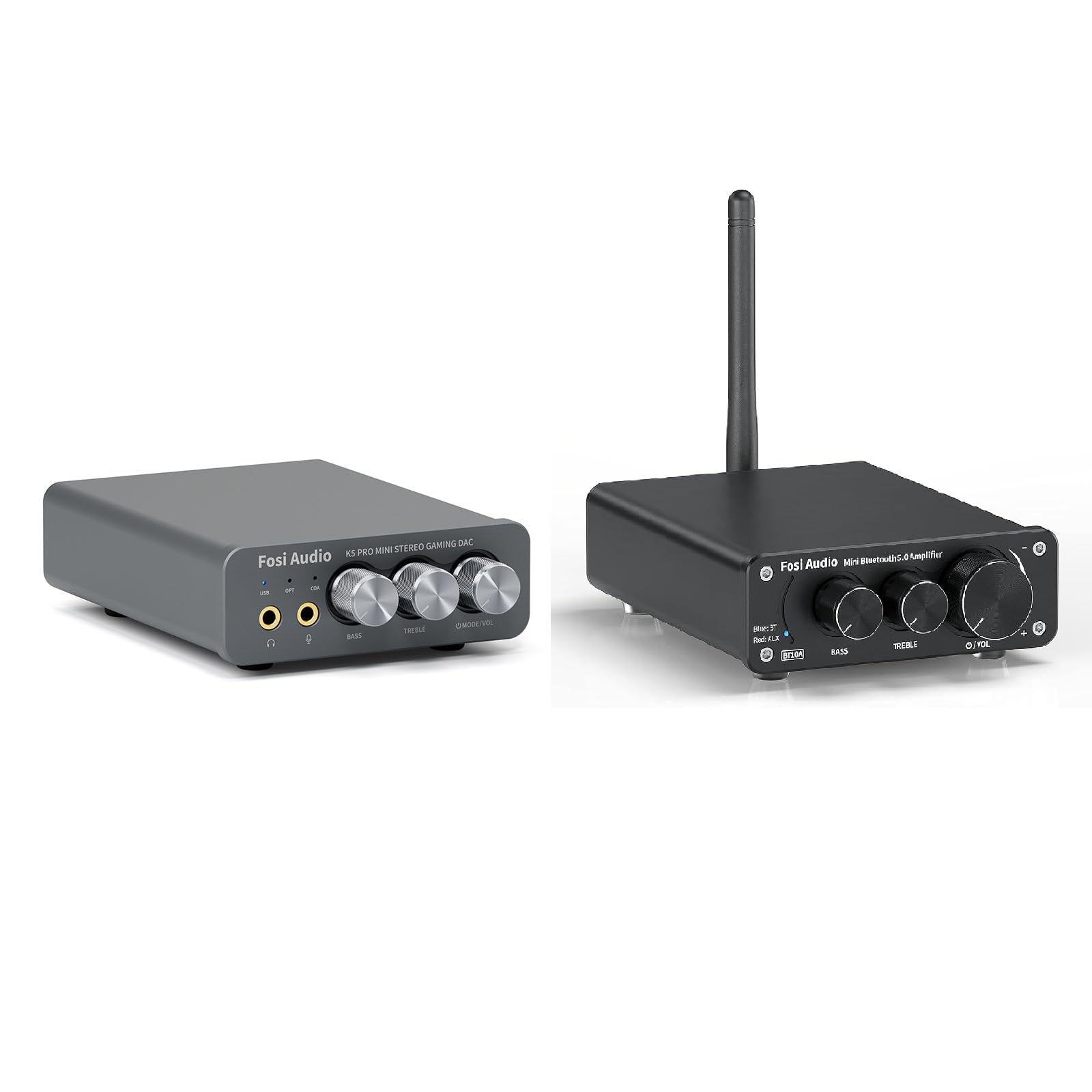 Fosi Audio K5 Pro Amplificatore per Cuffie e BT10A Amplificatore in bundle