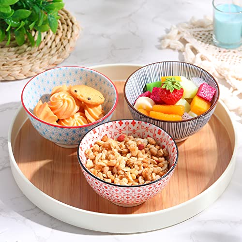 Hoolerry Set Of 9 Ceramic Cereal Bowl 4.5 Inch Small Bowls 10 Oz Dessert Bowls Colorful Porcelain Soup Bowls For Ice Cream Rice Snack Serving Dishes, Microwave And Dishwasher Safe #TOP5