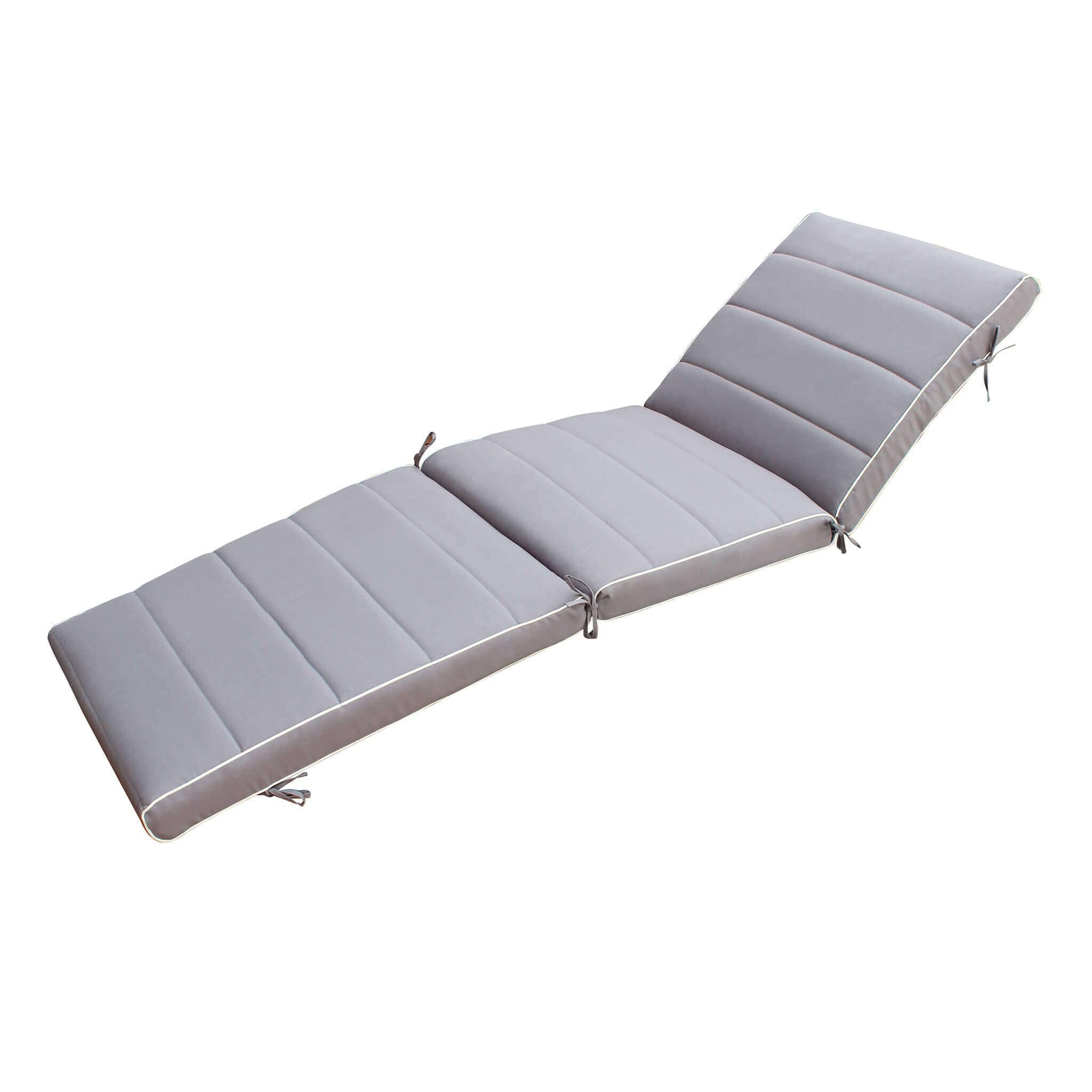 Cojín de poliéster desenfundable impermeable 185x57 cm para cuna de exterior - Tan