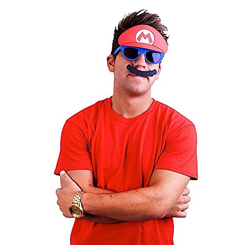 Costume-Sunglasses-Nintendo-Mario-Mustache-Sun-Staches-Party-Favors-UV400