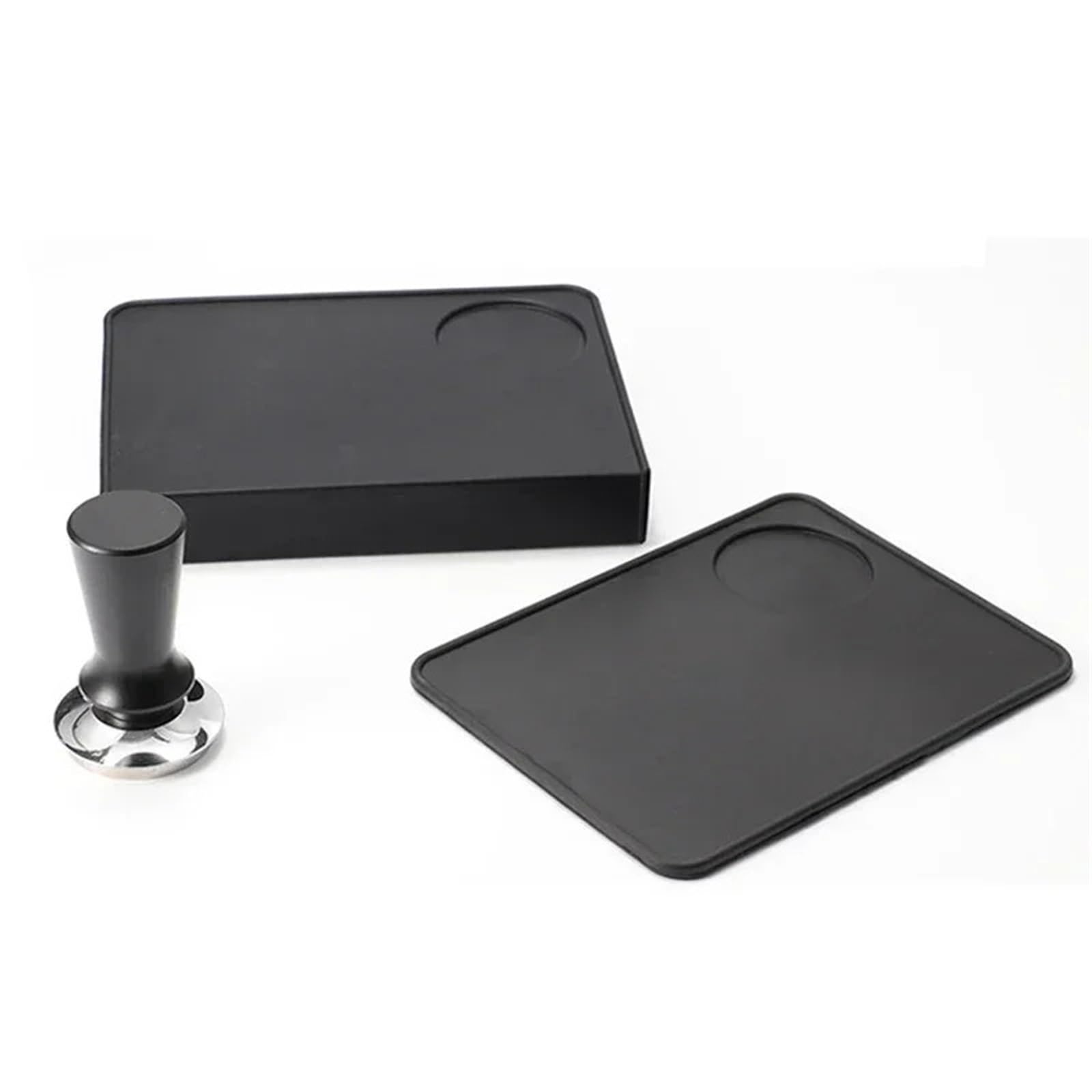 2 alfombrillas antideslizantes for café, herramientas de apisonamiento for barista, soporte for espresso, almohadilla esquina(Style A)