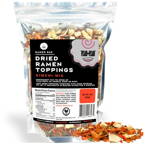 The Ramen Bae - Kimchi Mix, Dried Ramen Toppings - Ramen Toppers - 12oz