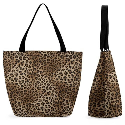 Sac à main léopard pour femme de 28.5x18x32.5cm pour le shopping