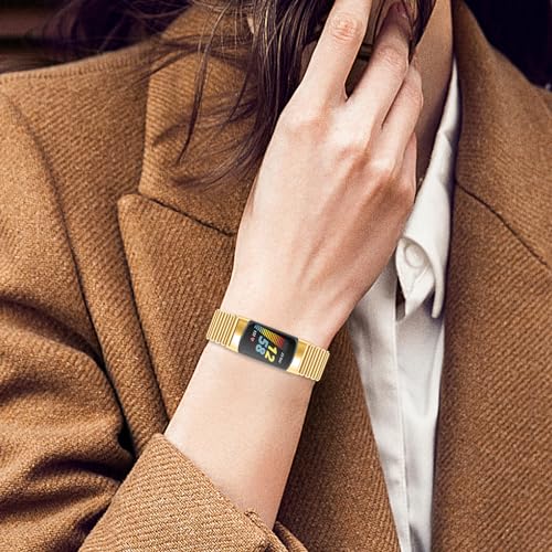 Correa metálica ajustable para Fitbit Charge 5 y 6 miniatura 5