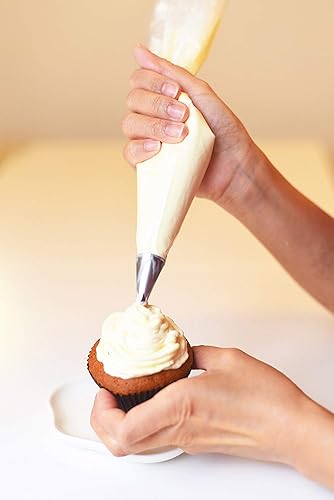 Miniatura 9 de PastryGear Grip-Pro - Bolsas desechables antideslizantes ultra gruesas de 21 pulgadas con dispensador de pasteles, decoración y tuberías con