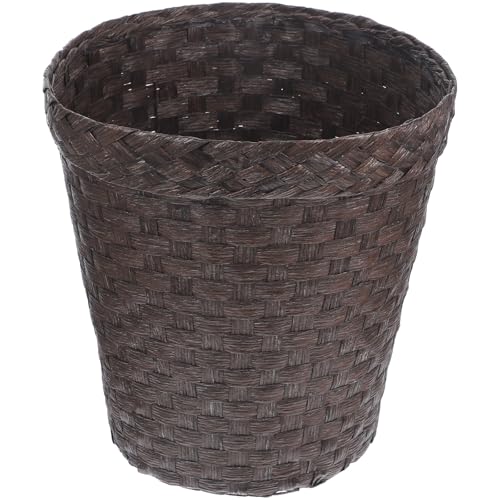 Cesta de almacenamiento tejida paja ordena ropa y libros 2