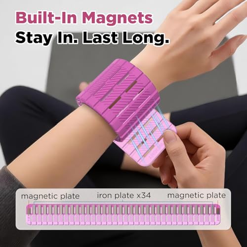 Image of Magnetic Ankle Weights for Women Men Set of 2 (1 lb Each) Adjustable Wrist Weights for Pilates, Yoga, Workout and Daily Training