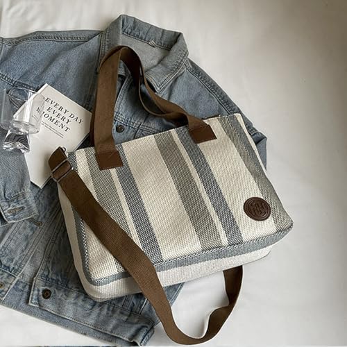 Canvas Laptop Tote Bag for Women,Large Crossbody Purse with Laptop Compartment for Office, Work, Everyday3