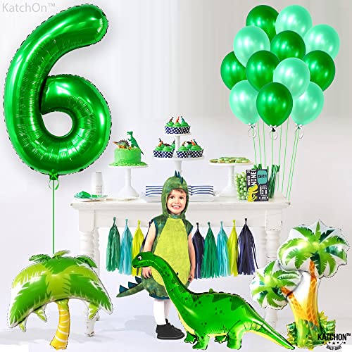 Image of KatchOn Giant Dark Green Number 6 Balloon - 40 Inch | 6 Birthday Balloon | 6th Birthday Decorations | 6 balloons for Birthday | Six Balloon Number | 6 Year Old balloon for 6 Year Decorations