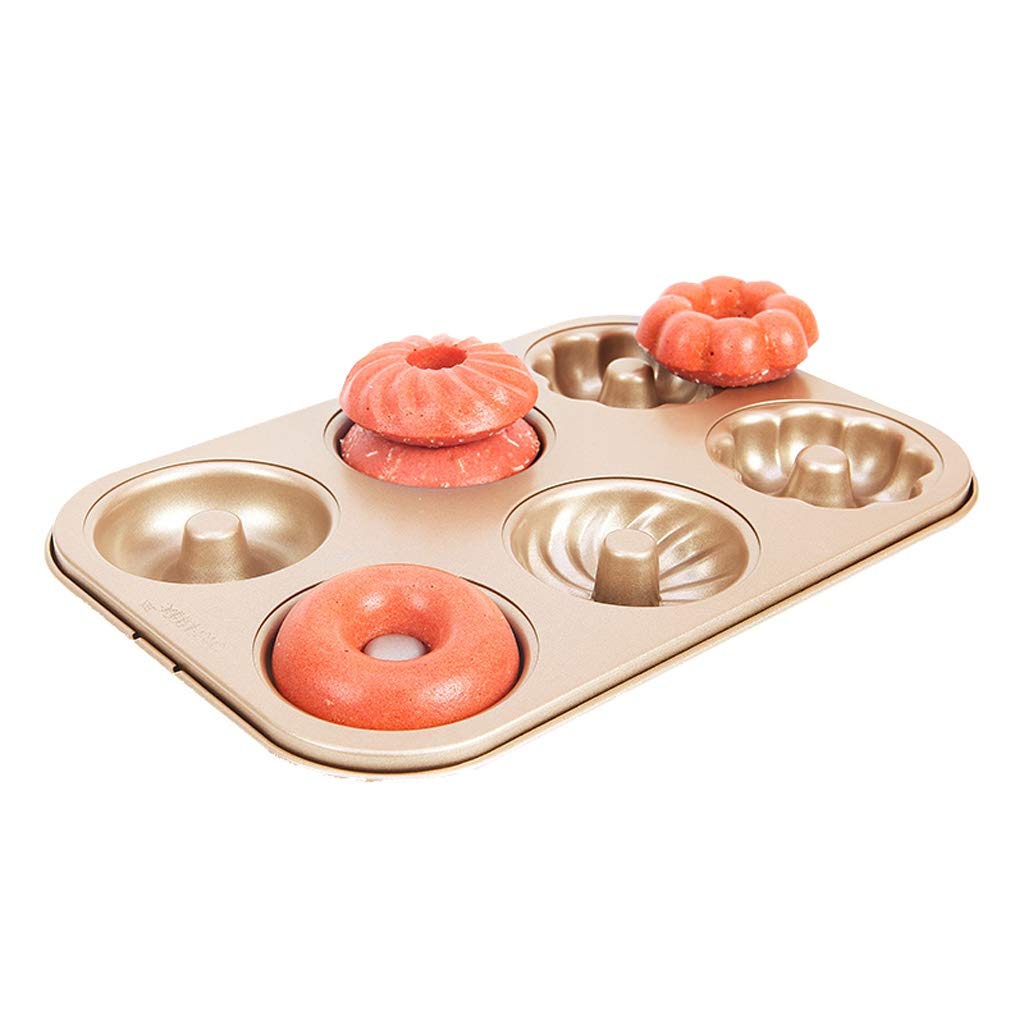 Gâteau Moule Creux 6/12 Même Ronde Donuts Marque gâteau Moule Pain Biscuits antiadhésif Accueil Moule de Cuisson (Size : A)