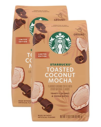 Image of Starbucks Flavored Ground Coffee (Toasted Coconut Mocha, 17 oz (Pack of 2))