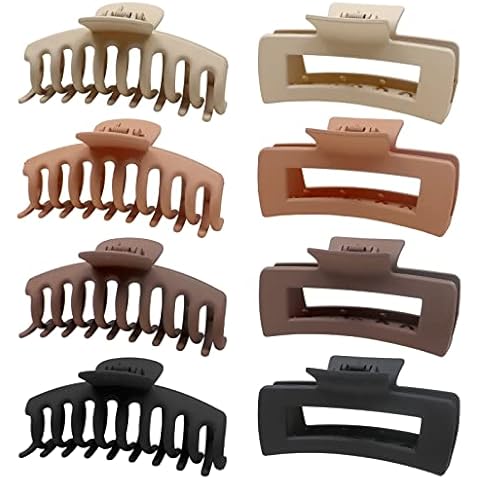 Kavya 8 Stück Große Haarklammer, Haarspangen Damen für Dickes Haar Rutschfestes Haarspange Haarstyling Zubehör für Frauen Mädchen(10.5cm)-B Cover
