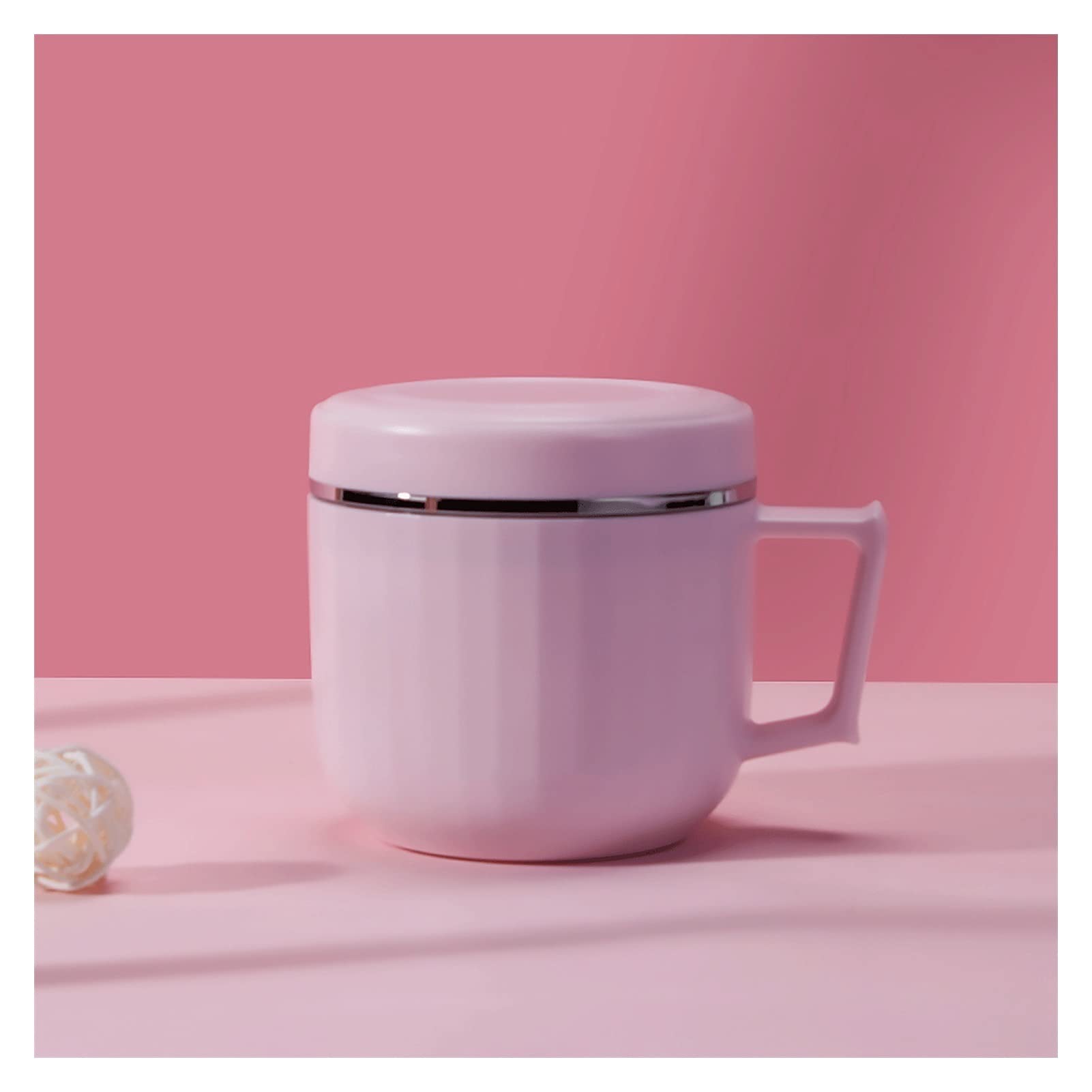 MRKU Tazze da caffè, Tazze da tè, Tazze da Latte, Tazze da caffè con Manico, semplici Tazze Portatili sottovuoto, Tazze da Latte da 350 ml, Molto Adatte per Le Ragazze, Adatte per Ufficio e Scuola