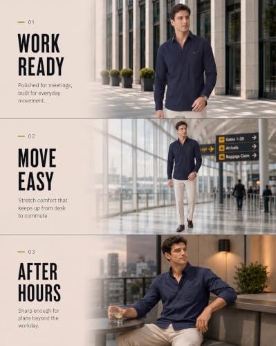 Image of NOBERO Men's Cotton Shirt | Regular Fit | Full Sleeve Solid Shirt | Casual, Office Wear & Business Casual