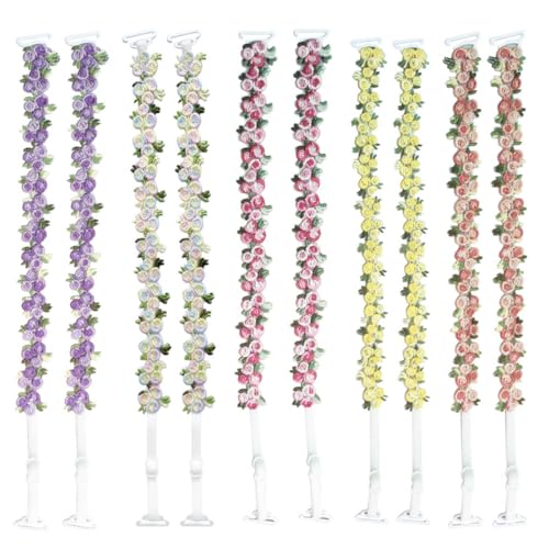 Moly Story Removable Invisible Floral Bra Straps,Decorative Bra Straps Replacement,Shoulder Straps for Women Tops Dress,5 Pairs Pack