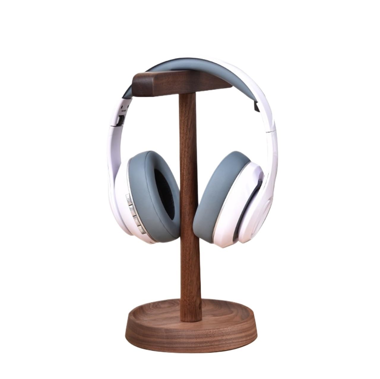 MRKU Headphone Stand Holder Headset Hook Hanger Desktop Walnut Wooden Display Creative Earphone