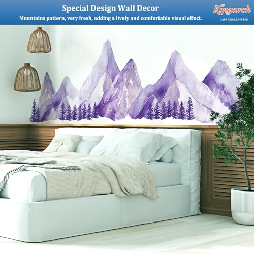 Vinilos Decorativos Montaña Acuarela Morada 3 Piezas miniatura 3