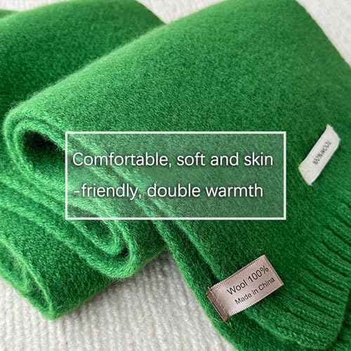 Fall Winter Solid Color Wool Scarf for Unisex Soft Knitted Warm Scarves Australian Wool all match Couple Scarf3