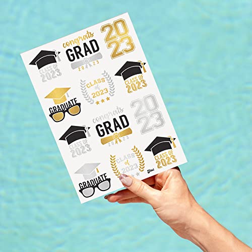 xo, Fetti Class of 2023 Metallic Graduation Tattoos #TOP13