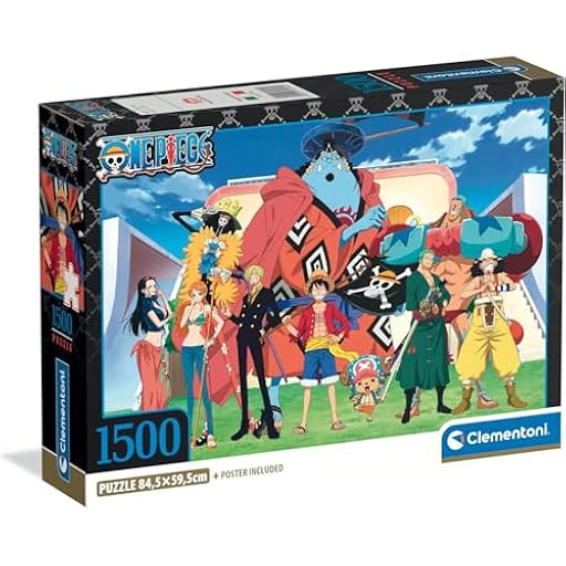 Clementoni - Puzzle de 1500 Piezas para Adultos y niños, ilustración de One Piece con póster Incluido, de la Serie Anime y Manga, Compact Box, Idea de Regalo para Hombre y Mujer, Fabricado en Italia, | Ya disponible en tu tienda friki favorita! En mundofriki.es!