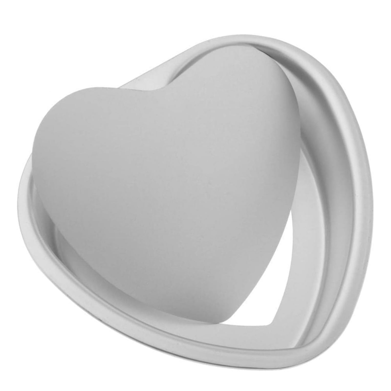 BBTISG Heart Shaped Cake Baking Mold, Aluminum Alloy Non-Stick Heart Shaped Bake Pan Deep Cake Baking Pan Cake Mould Tin with Removable Bottom for Household Christmas Birthday Wedding (6inch)