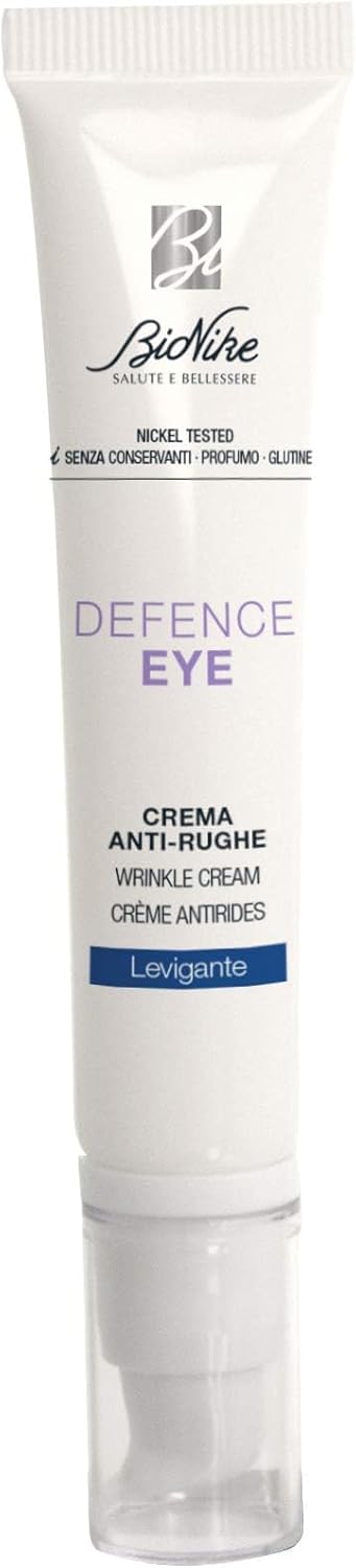 Bionike Defence Eye - Crema Contorno Occhi Antirughe, per Pelli Sensibili e Intolleranti, Azione Antiossidante, Leviga la Pelle e Attenua le Rughe, Dona Tonicità, 15 ml