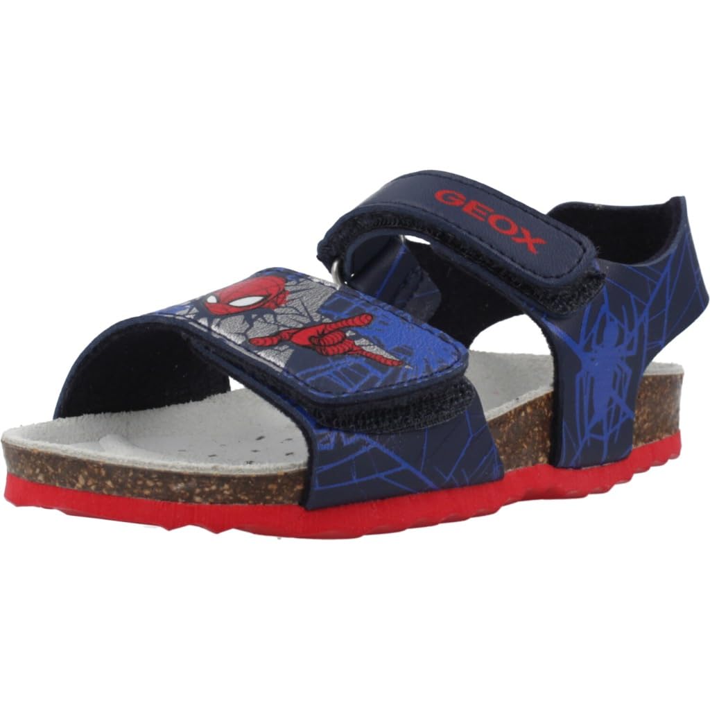 Geox B SANDAL CHALKI BOY, Boys’ Sandal, Navy/Red,