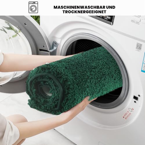 Baahrnom Mikrofaser Badezimmerteppich 40x60cm,Badematte Rutschfest Waschbar – Ansicht 7