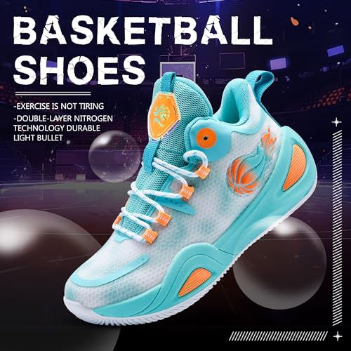 Image of Men's Basketball Shoes Fashionable Breathable Anti Slip Sports Shoes Outdoor Running Fitness Training Shoes