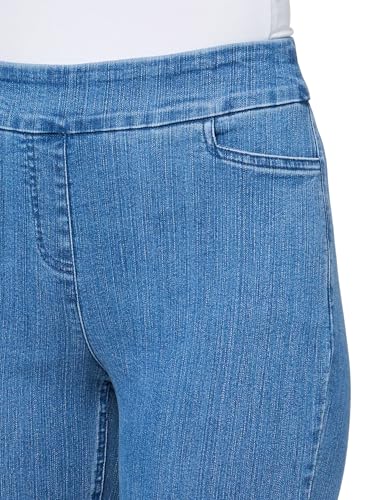 SLIM-SATION Women's Pull-On Crop Pant with Real Front Pockets and X Strap Hem Vent3