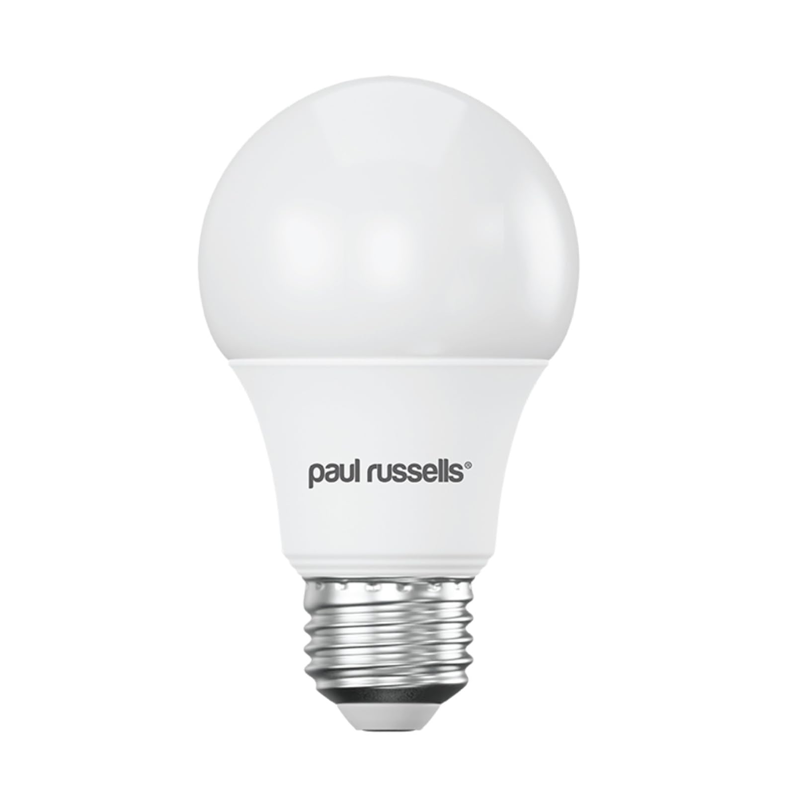 Paul Russells Daylight E27 Gls Edison Screw Led Light Bulb, 60W Equivalent 8W Led Bulbs, 6500K White Light Bulbs With 806Lm, A60 Non-Dimmable Energy Saving Led Bulbs For Lamps, Pack Of 1