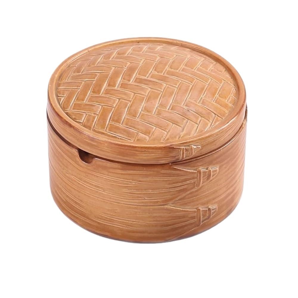 Portacenere Portacenere in Ceramica con Coperchio Huaxia Culture Antivento for posacenere da Tavolo for casa, Ufficio, Bar, Giardino, Patio Portacenere Portatile