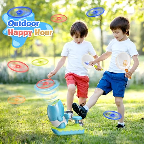 Haozozo Outdoor Spielzeug ab 3-10 Jahre Junge Mädchen, 36 Stück Fliegende Untertassen, Propeller Spielzeug für Draußen, Outdoor Spiele für Kinder Garten Spielzeug Kinder Draußen ab 3-10 Jahre